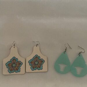 2 for $10 one pair leather one pair acrylic.